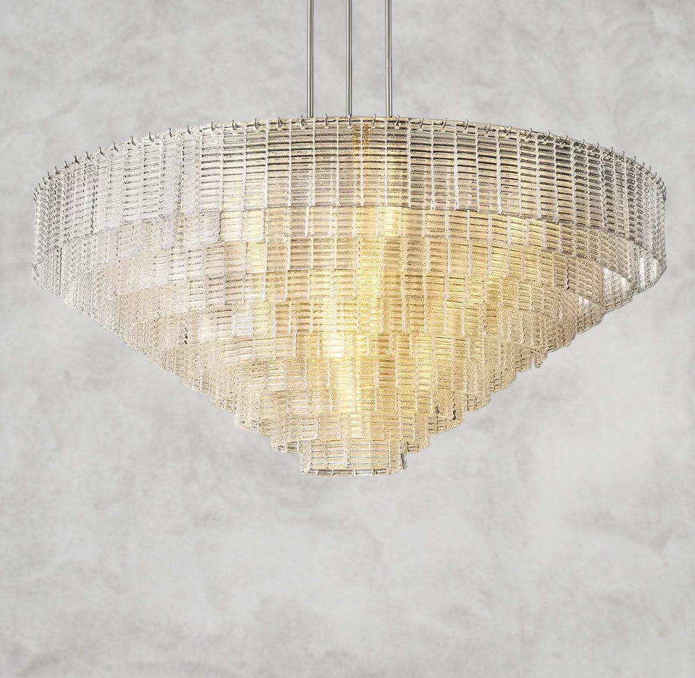 Sirene Clear Glass Round Chandelier 41", 52", 65"